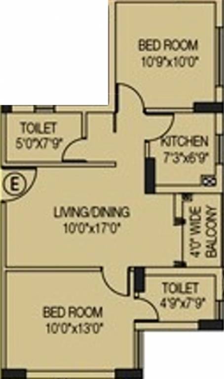 Space Aurum (2BHK+2T (906 sq ft) 906 sq ft)