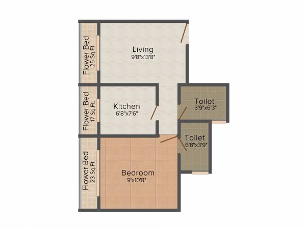 Ryyan RS Residency (1BHK+2T (650 sq ft) 650 sq ft) Ryyan RS Residency (1BHK+2T (650 sq ft) 650 sq ft)