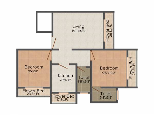 Ryyan RS Residency (2BHK+2T (1,150 sq ft) 1150 sq ft) Ryyan RS Residency (2BHK+2T (1,150 sq ft) 1150 sq ft)