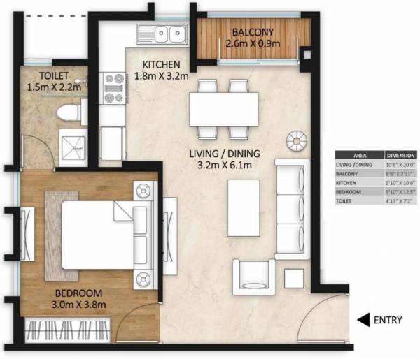 Mahindra Vivante (1BHK+1T (732 sq ft) 732 sq ft) Mahindra Vivante (1BHK+1T (732 sq ft) 732 sq ft)