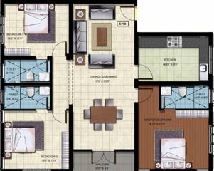 RMS Kalpavriksha (3BHK+3T (1,708 sq ft) 1708 sq ft)