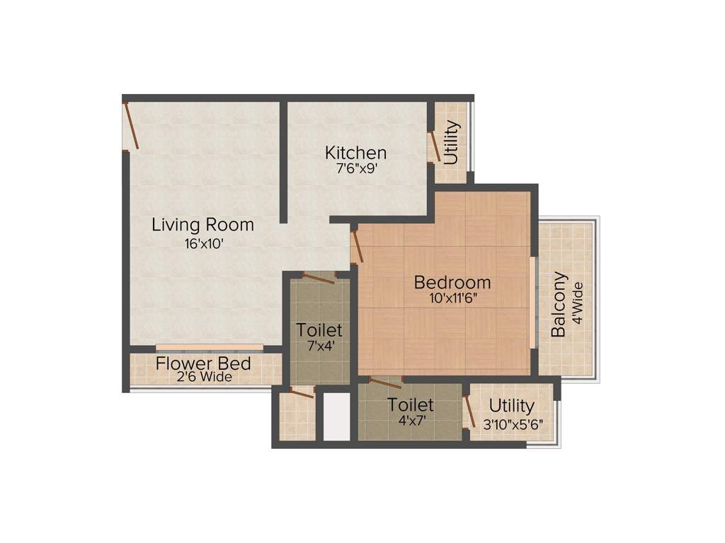 Ajmera New Era Yogi Dham Phase 4 (1BHK+1T (711 sq ft) 711 sq ft)