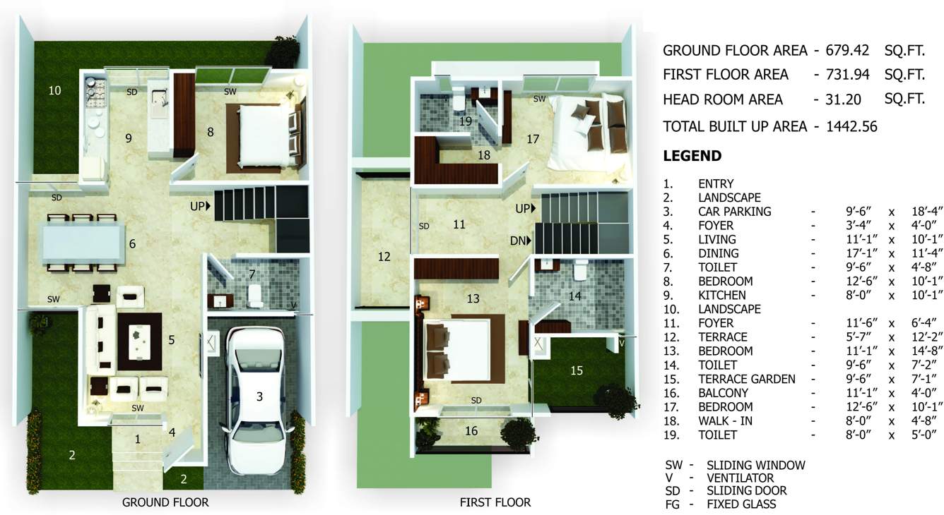 Aratt Rolling Whites (3BHK+3T (1,442 sq ft) 1442 sq ft)