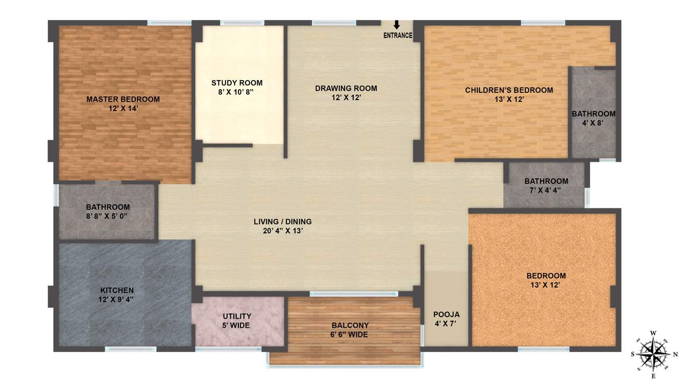 Janapriya Classic Homes (3BHK+3T (1,840 sq ft) 1840 sq ft)