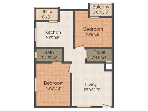 Stone Pearl Castle (2BHK+2T (835 sq ft) 835 sq ft) Stone Pearl Castle (2BHK+2T (835 sq ft) 835 sq ft)