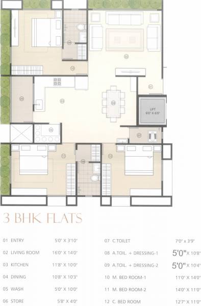 Pushkar Emporis Galaxy (3BHK+3T (2,264 sq ft) 2264 sq ft) Pushkar Emporis Galaxy (3BHK+3T (2,264 sq ft) 2264 sq ft)