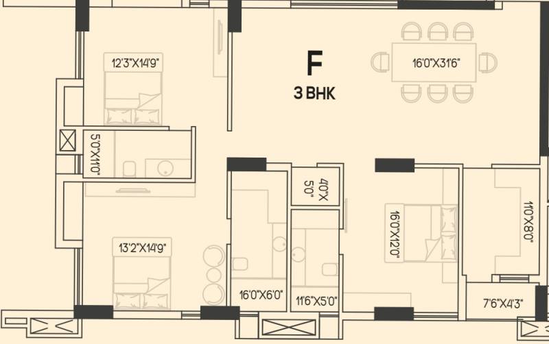 PS Zen (3BHK+3T (2,234 sq ft) 2234 sq ft)