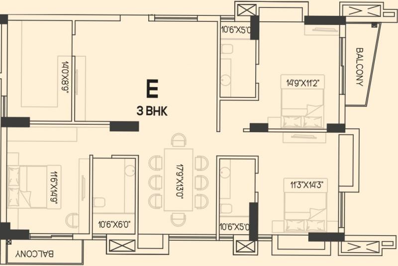 PS Zen (3BHK+3T (2,253 sq ft) 2253 sq ft)