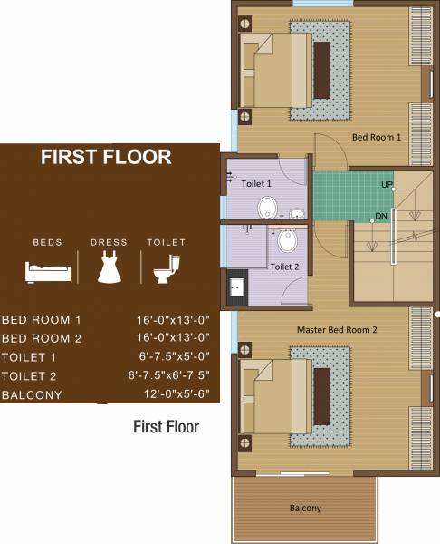 Endee Villa III (3BHK+3T (1,608 sq ft)   Pooja Room 1608 sq ft)