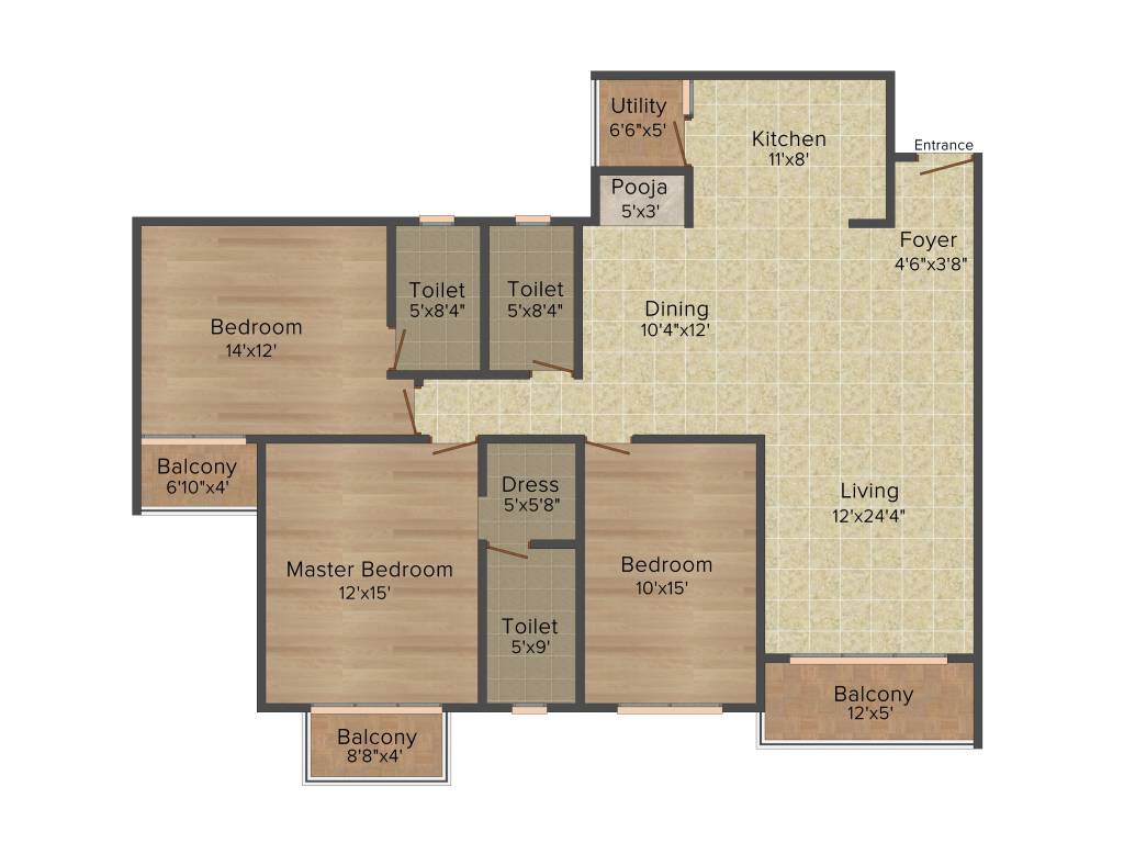 Hoysala Habitat (3BHK+3T (1,837 sq ft) Pooja Room 1837 sq ft) Hoysala Habitat (3BHK+3T (1,837 sq ft) Pooja Room 1837 sq ft)