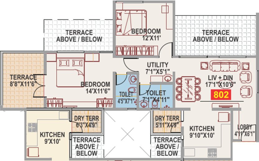 SKD Shiv Samruddhi (2BHK+2T (1,118 sq ft) 1118 sq ft)