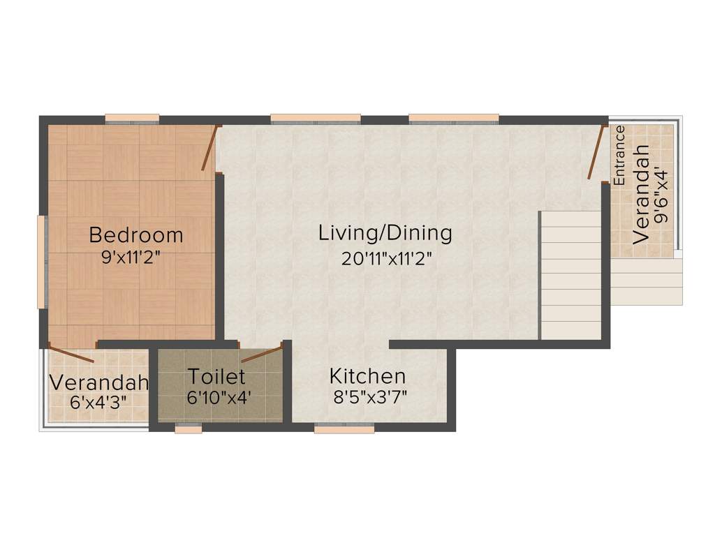 JJ Group Rajvatika 3BHK+3T (1,129 sq ft)