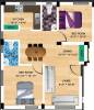 Ample Fern Dale (2BHK+2T (782 sq ft) 782 sq ft)