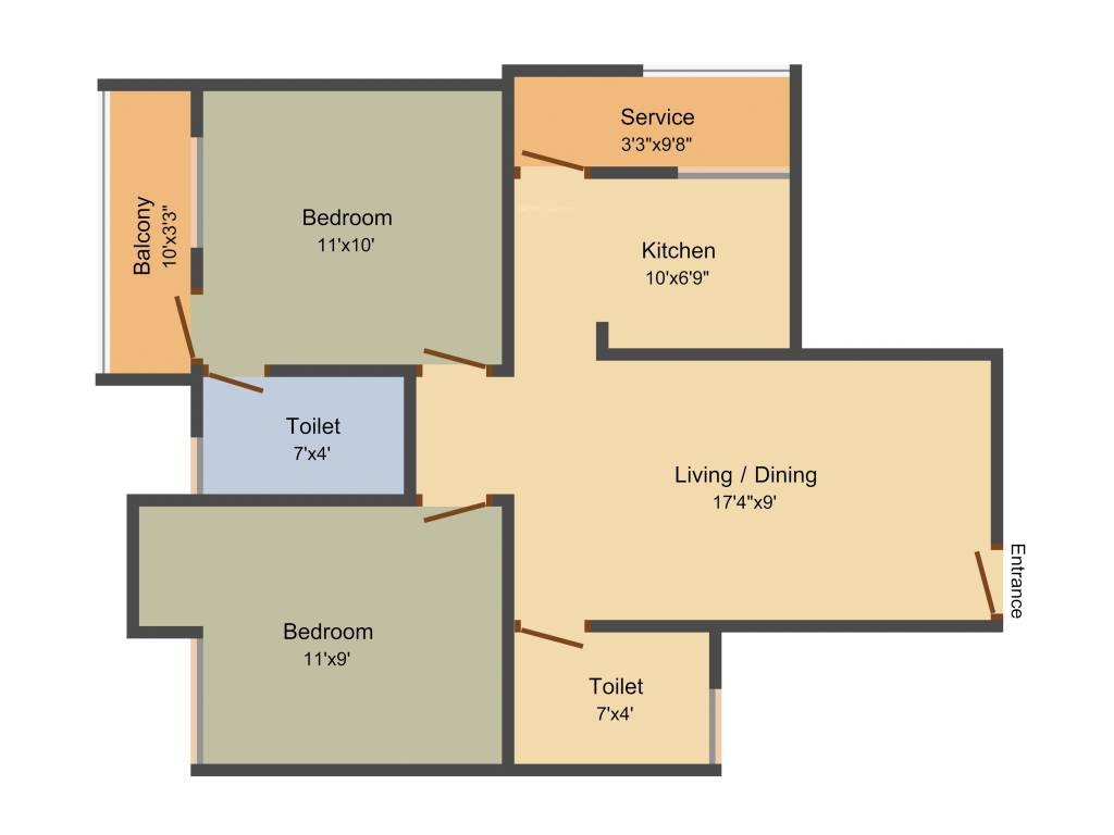 GP Blue Bell (2BHK+2T (809 sq ft) 809 sq ft) GP Blue Bell (2BHK+2T (809 sq ft) 809 sq ft)