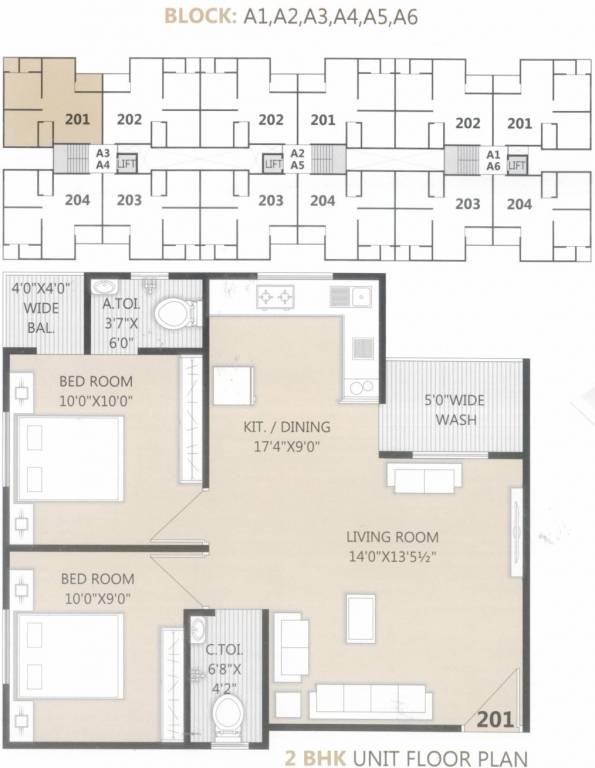 Drashti Residency (2BHK+2T (986 sq ft) 986 sq ft)
