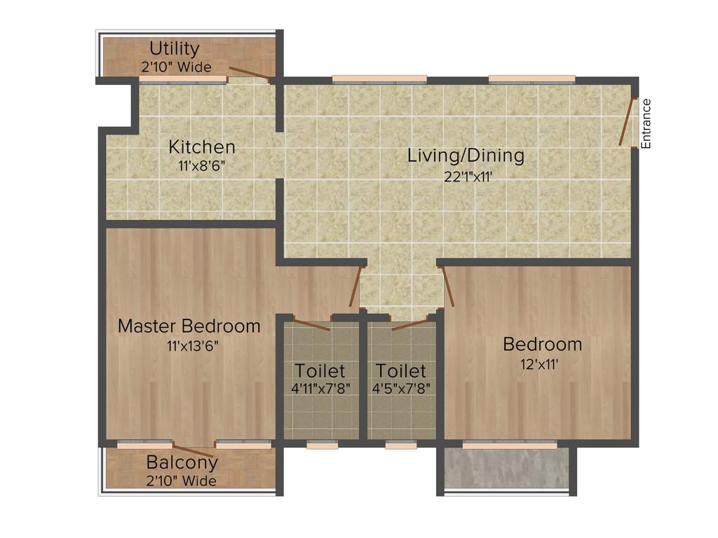 Indiabulls Sierra (2BHK+2T (1,302 sq ft) 1302 sq ft)
