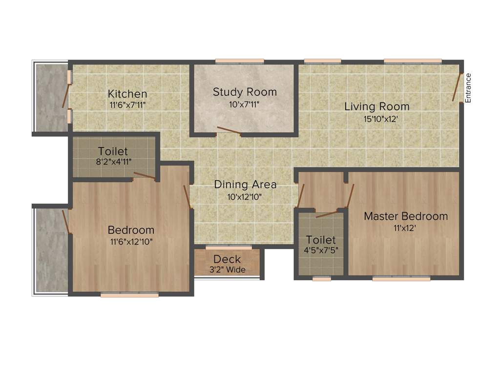 Indiabulls Sierra (2BHK+2T (1,460 sq ft) + Study Room 1460 sq ft)