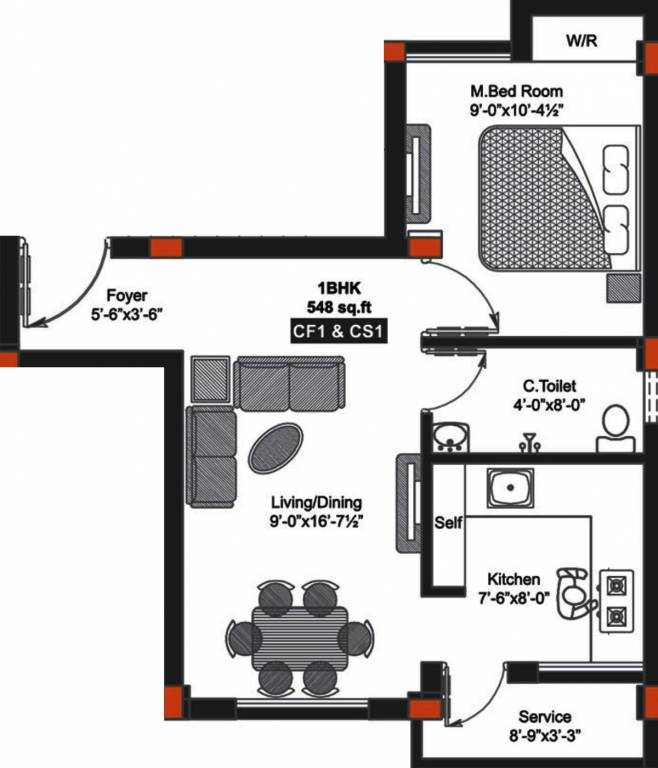 GP Cherry Blossom II (1BHK+1T (548 sq ft) 548 sq ft) GP Cherry Blossom II (1BHK+1T (548 sq ft) 548 sq ft)