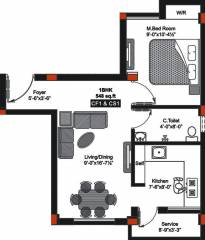 GP Cherry Blossom II (1BHK+1T (548 sq ft) 548 sq ft) GP Cherry Blossom II (1BHK+1T (548 sq ft) 548 sq ft)