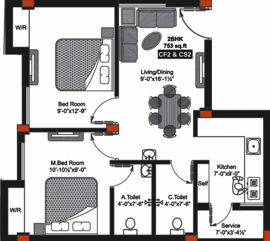 GP Cherry Blossom II (2BHK+2T (753 sq ft) 753 sq ft) GP Cherry Blossom II (2BHK+2T (753 sq ft) 753 sq ft)