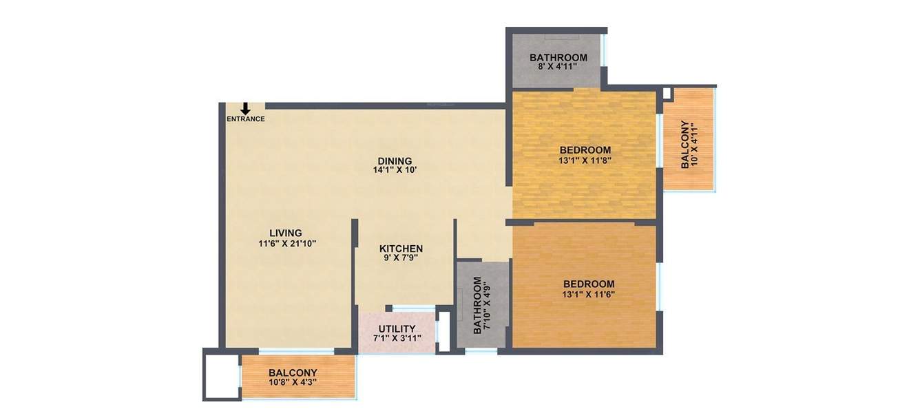 Veracious Vani Villas (2BHK+2T (1,315 sq ft) 1315 sq ft)