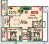 Mahaveer Clover (2BHK+2T (1,120 sq ft) 1120 sq ft)