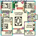 Mahaveer Clover (3BHK+3T (1,495 sq ft) 1495 sq ft) Mahaveer Clover (3BHK+3T (1,495 sq ft) 1495 sq ft)