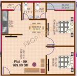 JMR Rose (2BHK+2T (969 sq ft) 969 sq ft) JMR Rose (2BHK+2T (969 sq ft) 969 sq ft)