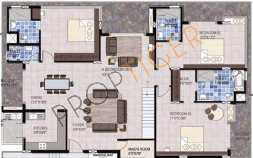 Krishvi Terrazzo (4BHK+3T (2,822 sq ft) 2822 sq ft)