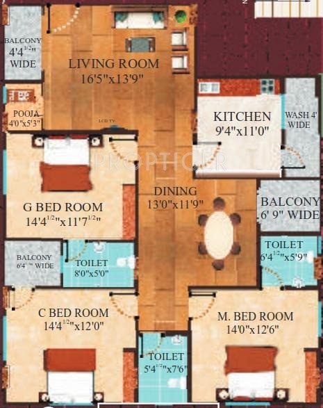 Prajapati Elite (3BHK+3T (1,790 sq ft)   Pooja Room 1790 sq ft)