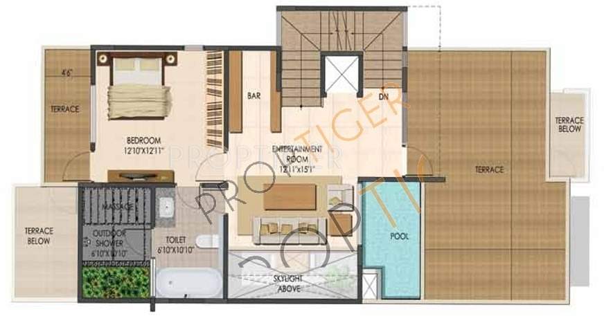 Ajmera Villows (4BHK+5T (3,372 sq ft)   Servant Room 3372 sq ft)