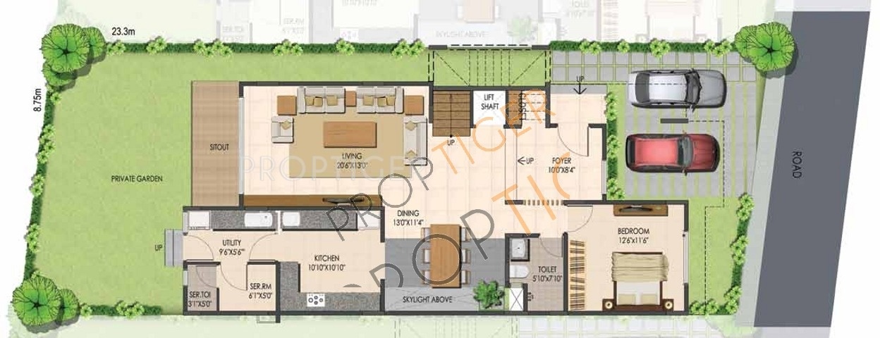 Ajmera Villows (4BHK+5T (3,372 sq ft)   Servant Room 3372 sq ft)