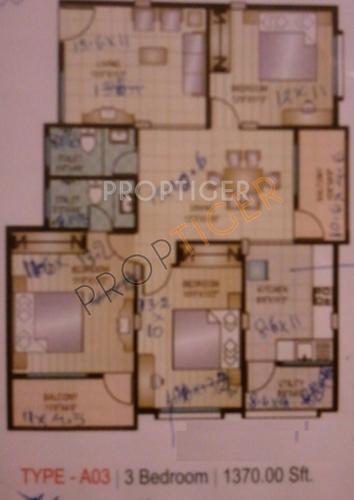 Prime Nestor (3BHK+3T (1,350 sq ft) 1350 sq ft)