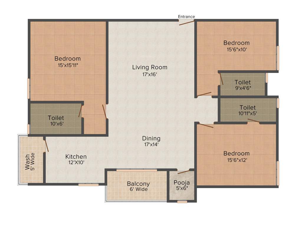 Aryamitra Atrium (3BHK+3T (2,250 sq ft)   Pooja Room 2250 sq ft)