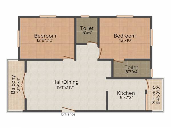 Nu Krishna (2BHK+2T (936 sq ft) 936 sq ft) Nu Krishna (2BHK+2T (936 sq ft) 936 sq ft)