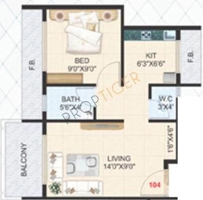 Devkrupa Dev Samrudhi (1BHK+1T (640 sq ft) 640 sq ft)