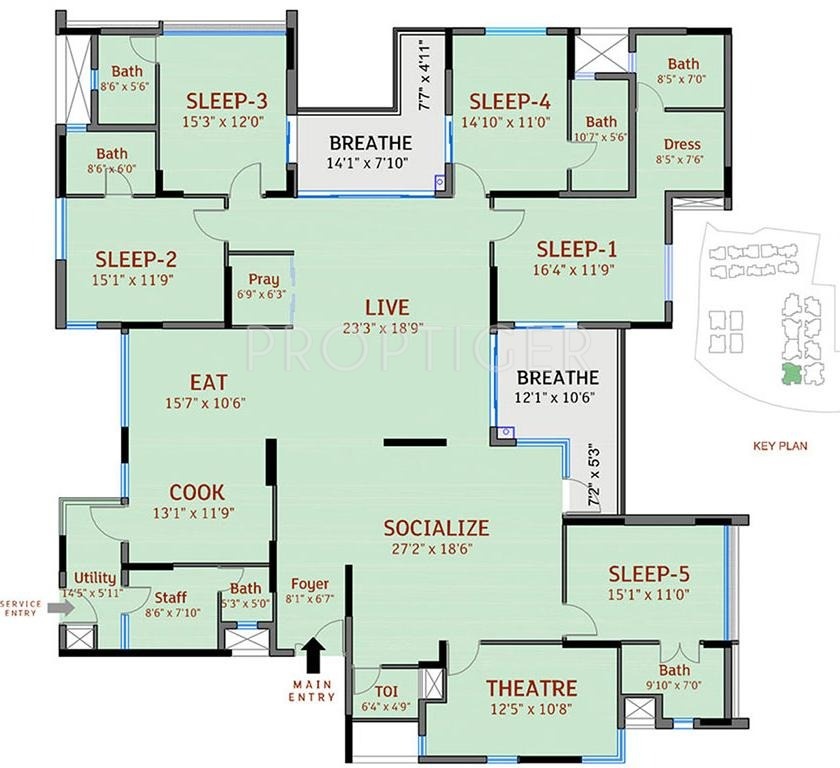 DivyaSree 77 Place (5BHK+7T (3,694 sq ft) Servant Room 3694 sq ft) DivyaSree 77 Place (5BHK+7T (3,694 sq ft) Servant Room 3694 sq ft)