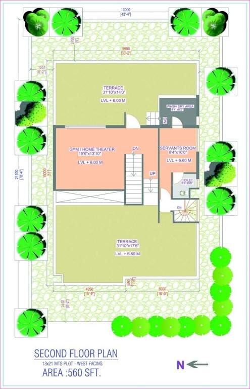 Legend Chimes (4BHK+5T (3,369 sq ft)   Servant Room 3369 sq ft)