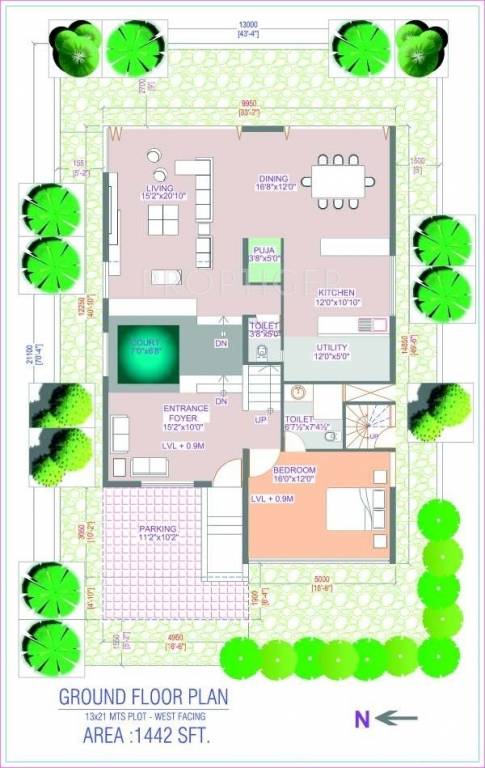 Legend Chimes (4BHK+5T (3,369 sq ft)   Servant Room 3369 sq ft)