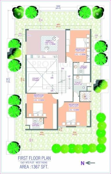 Legend Chimes (4BHK+5T (3,369 sq ft)   Servant Room 3369 sq ft)