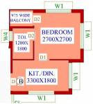 Dharitri Royal Enclave Apartment (1BHK+1T (350 sq ft) 350 sq ft)