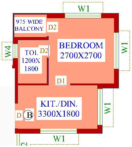 Dharitri Royal Enclave Apartment (1BHK+1T (350 sq ft) 350 sq ft)
