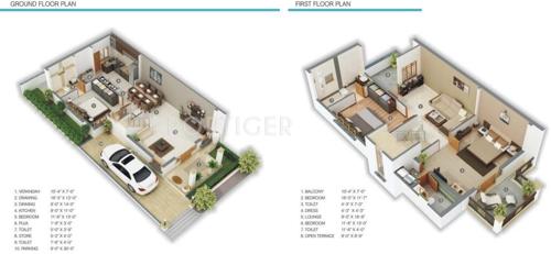 Earth Prathishtha Palace (4BHK+5T (3,150 sq ft)   Pooja Room 3150 sq ft)