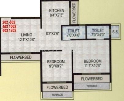 Shree Salgem (1BHK+2T (725 sq ft) 725 sq ft)