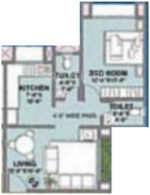 GHP Excel Tower Floor Plan (1BHK+1T)