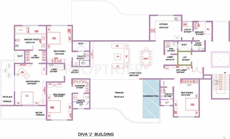 Marvel Diva 2 (4BHK+4T (4,675 sq ft)   Servant Room 4675 sq ft)