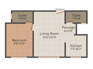 Dimples Aspire (1BHK+2T (402 sq ft) 402 sq ft)