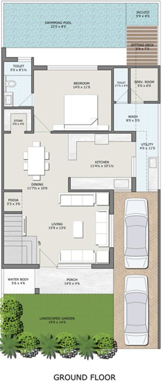 RK Ishaan Bungalows (4BHK+4T (5,175 sq ft)   Servant Room 5175 sq ft)