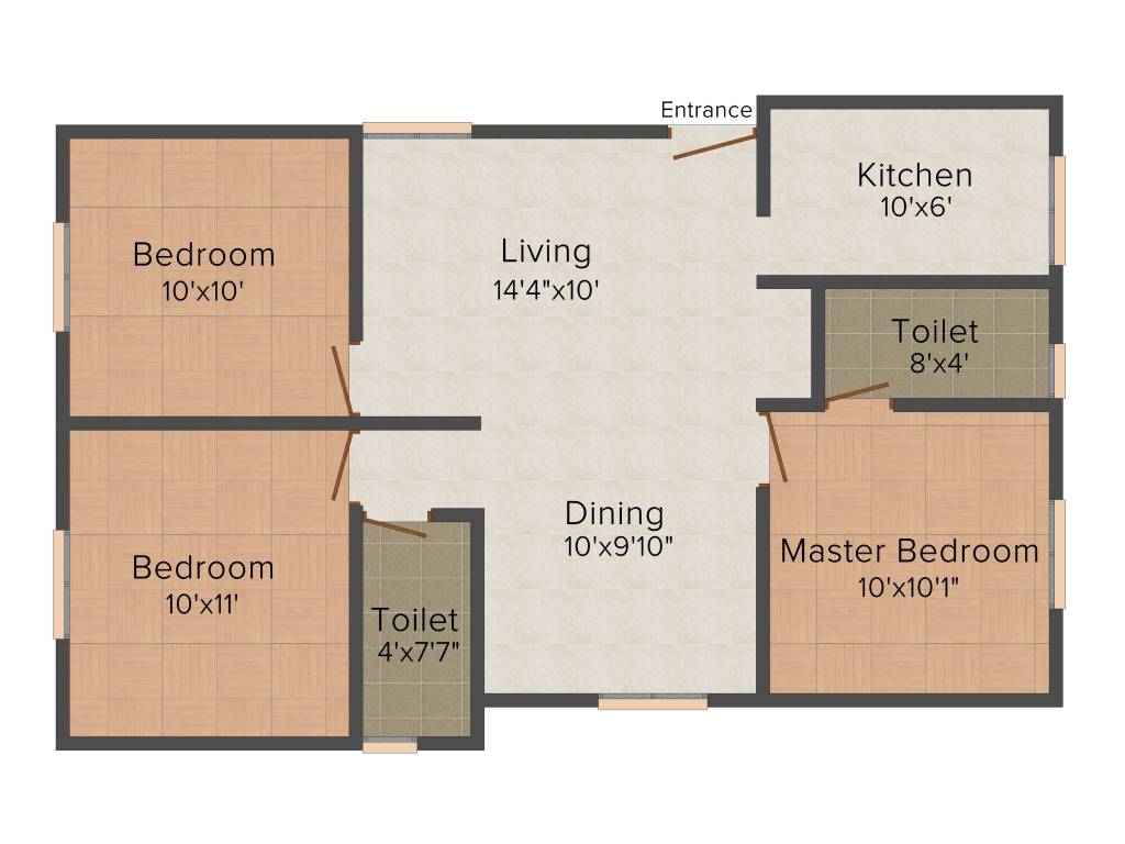 Mayas Construction Sri Anantha 3BHK+2T (982 sq ft)