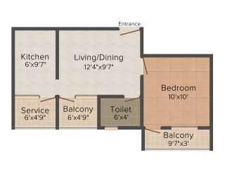 Mayas Construction Sri Anantha 1BHK+1T (535 sq ft)